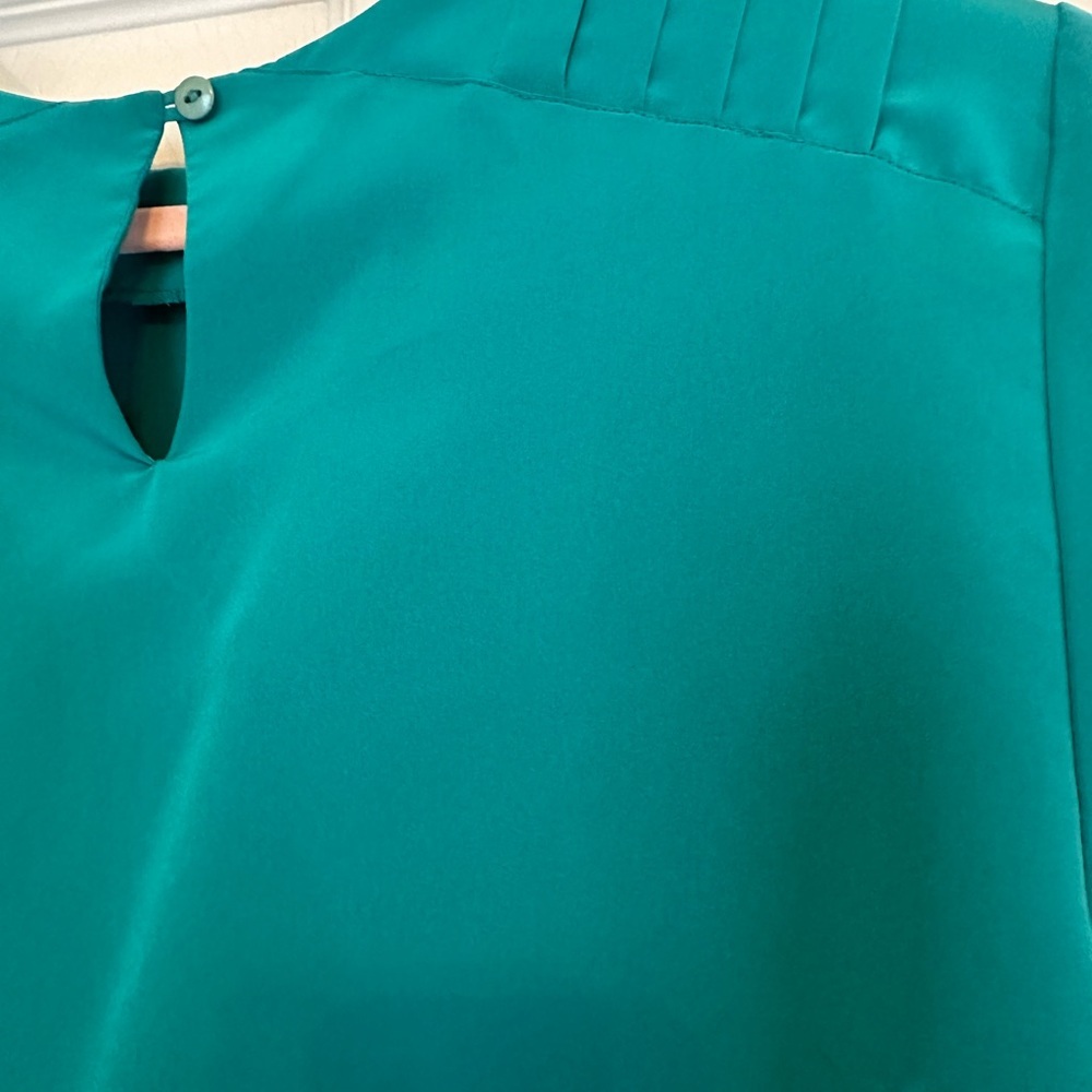 Vintage Christie & Jill Chic Women's Blouse - Red, Teal, Black, Peach Size XL - Picture 7 of 15